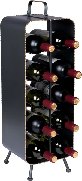 DUTCHBONE Stabil wine rack with space for 10 bottles - black iron